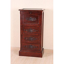 Hand-carved Wood 3-drawer Bureau