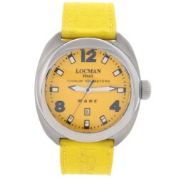 Locman Men's Mare Collection Titanium Yellow Oversized Watch