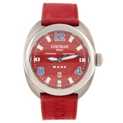 Locman Men's Mare Collection Titanium Red Watch