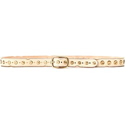Linea Pelle Women's Vintage Flat-Hammered Stud Belt