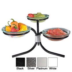 Gourmet Display Tiered Glass Lily Bowls/ Stand