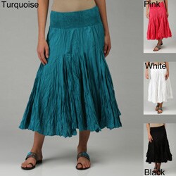 Grace Elements Women's Shirred Waistband Full Skirt