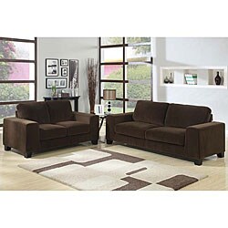 Brianna Suede Sofa and Loveseat Set
