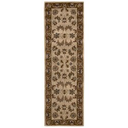 Hand-tufted India House Ivory Wool Rug (2'3 x 7'6)