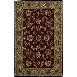 Hand-tufted India House Red Wool Rug (5' x 8')