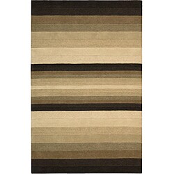 Hand-tufted India House Brown Wool Rug (3'6 x 5'6)