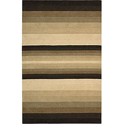 Hand-tufted India House Brown Wool Rug (8' x 10'6)