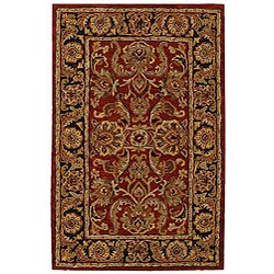 Hand-tufted India House Red Wool Rug (3'6 x 5'6)