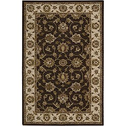 Hand-tufted India House Brown/ Gold Wool Rug (5' x 8')