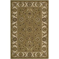 Hand-tufted India House Olive Green Wool Rug (8' x 10'6)