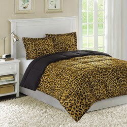 Softspun Cheetah Microfiber Down Alternative Mini Comforter Set