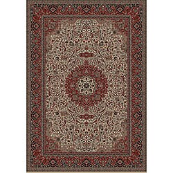 Isfahan Ivory Oriental Wool Rug (3'11 x 5'7)