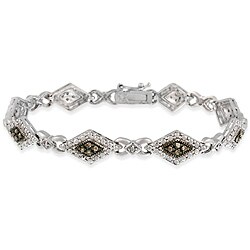 Sterling Silver 1/3ct TDW Champagne Diamond Bracelet