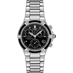 Citizen Women's Chronograph Eco-Drive Onyx Inlayed Watch.