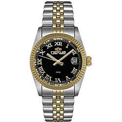 Nexus Women's Black Dial Two-tone Watch