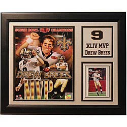 Super Bowl XLIV Champion New Orleans Saints Drew Brees 11x14 Framed Photo