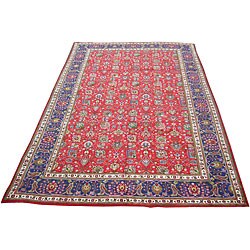 Persian Hand-knotted Tabriz Red Wool Rug (9'6 x 16')