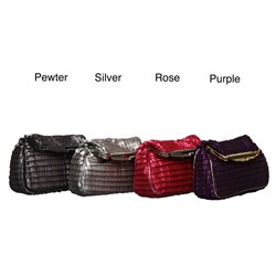 Jessica McClintock Hand Pleated Fold Over Evening Bag