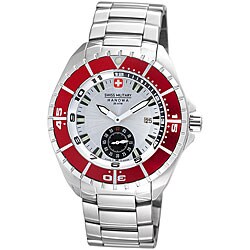 Swiss Military Hanowa Men's 'Sealander' Red Bezel Divers Watch