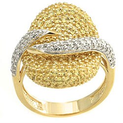 14k Yellow Gold 1/3ct TDW Diamond and Yellow Sapphire Ring (H-I, I1-I2)