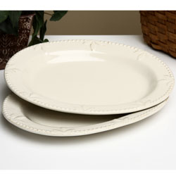 Signature Housewares Sorrento Ivory Oval Platters (Set of 2) online overstock coupons, overstock deals 24hrs
