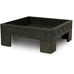 Teak Wood High Square Accent Tray (Thailand)
