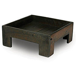 Teak Wood High Square Tray (Thailand)
