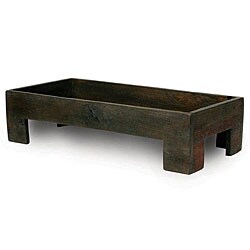Teak Wood High Rectangular Tray (Thailand)
