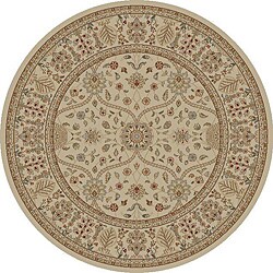 Voysey Ivory Oriental Rug (5'3 Round)