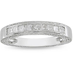 14k White Gold 1/2ct TDW Diamond Anniversary Ring (H-I, I2-I3)