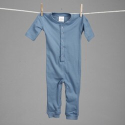 Aegean Infant Boy's Blue Dinosaurs Long Johns Sleeper