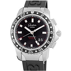Glashutte Sport Men's Evolution GMT Rubber Strap Watch