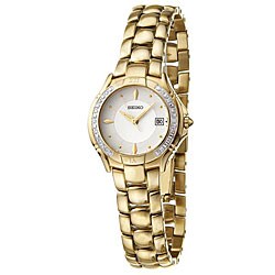 Seiko Women's Reflections Goldplated Steel Diamond-accent Watch