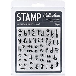Clear Acrylic Small Ginger Alphabet Stamp Set