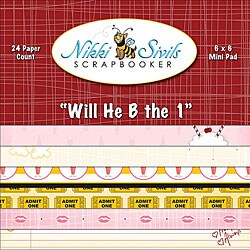 Mini Paddie 'Will He B The 1' 24-Sheet Pad
