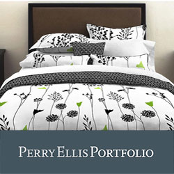 Perry Ellis Asian Lilly 7-piece Bed in a Bag with 200 Thread Count Sheet Set