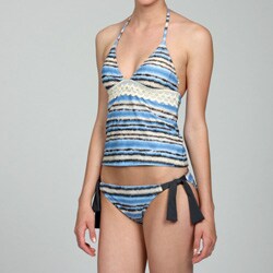 Magic Bra Women's 2-piece Woven Stripe Tankini