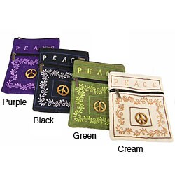 Handmade Cotton Peace Passport Bag (Nepal)