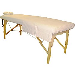 Massage Table White Sheet and Face Cover Set