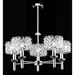 5-light Modern Crystal Chrome Chandelier