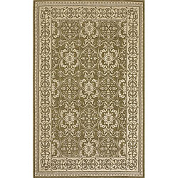 Tuscany Olive Green Oriental Rug (5'3 x 7'7)