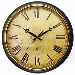 Sienna Deep Case Distressed Resin Wall Clock