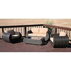 Beaufort 4-piece All-weather Resin Wicker Patio Furniture Set