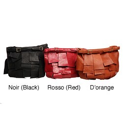 Bulga Panache Fringe Rollover Leather Tote Bag