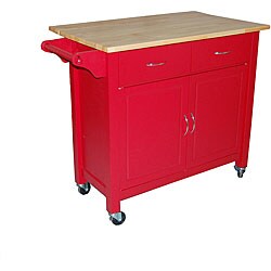 Red Mobile Kitchen Cart