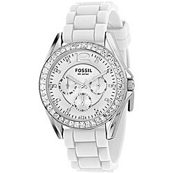 Fossil ES2344 Women's 'Riley' White Multi-function Chrono Watch