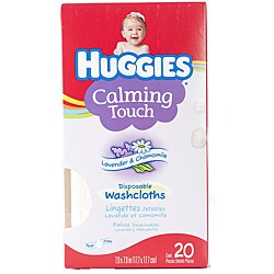Huggies Calming Touch Disposable Lavender and Chamomile Washcloths 20 Each (Pack