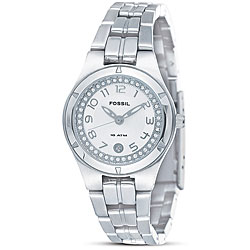 Fossil Women's Stainless Steel Crystal Accent Watch