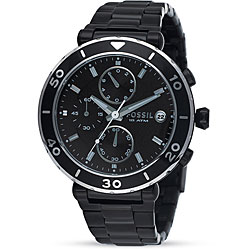 Fossil Women's Black Stainless Steel Bracelet Chronograph Watch