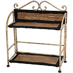 Woven Banana Leaf 18-inch Wall Shelf (China)